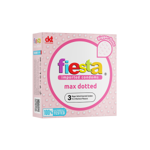 Bao cao su siêu gai FIESTA Max Dotted size 53mm - Hộp 3 bao