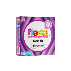 Bao cao su ôm sát FIESTA Form Fit size 49mm - Hộp 3 bao