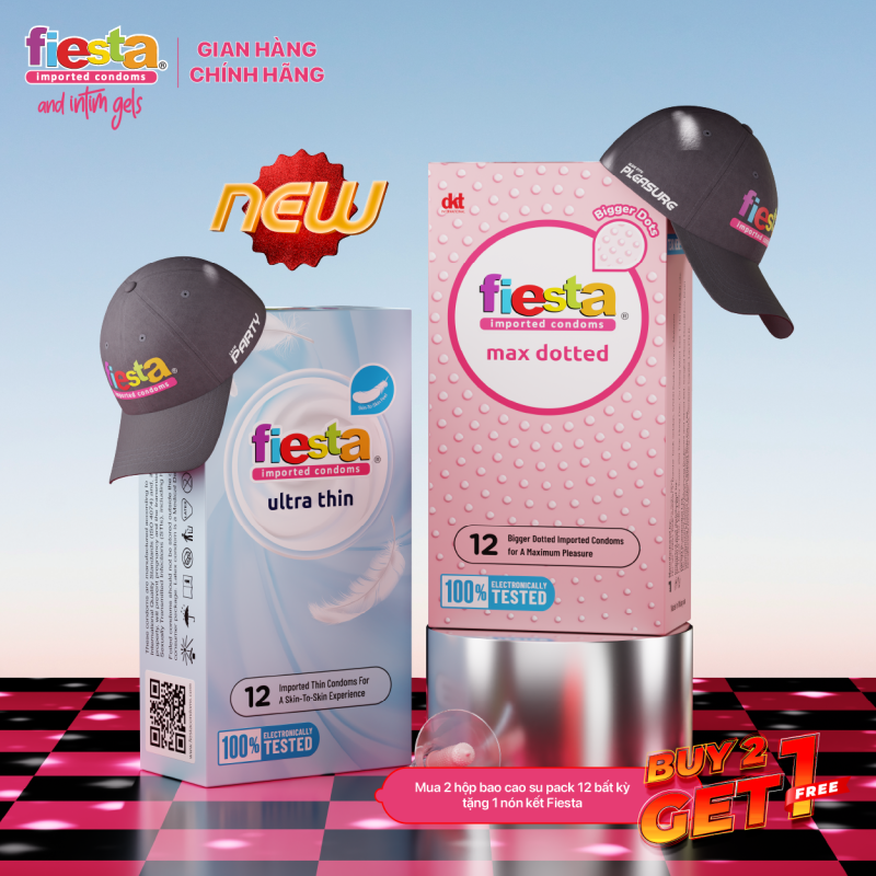 BUY 2 GET 1 - Mua 2 Fiesta Max Dotted Pack 12 tặng 1 nón Fiesta